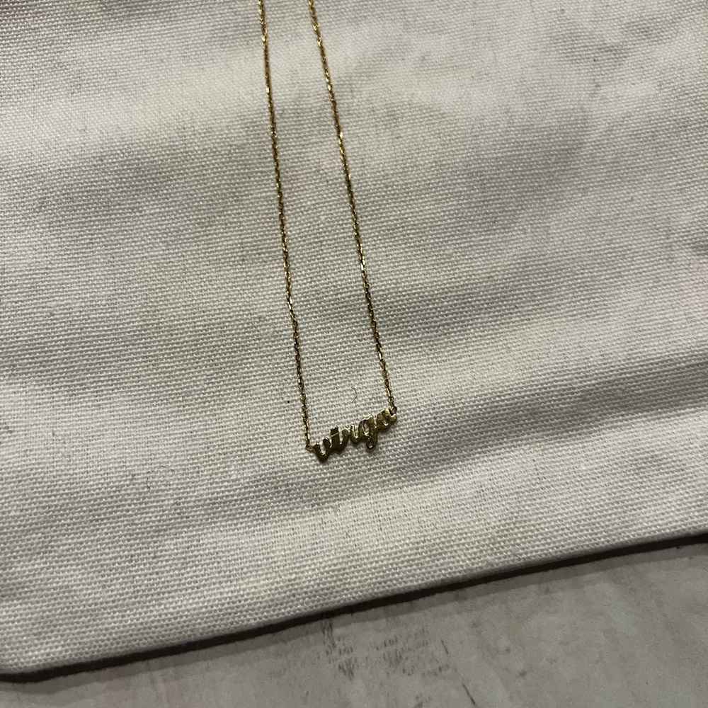 14k Gold Virgo Necklace